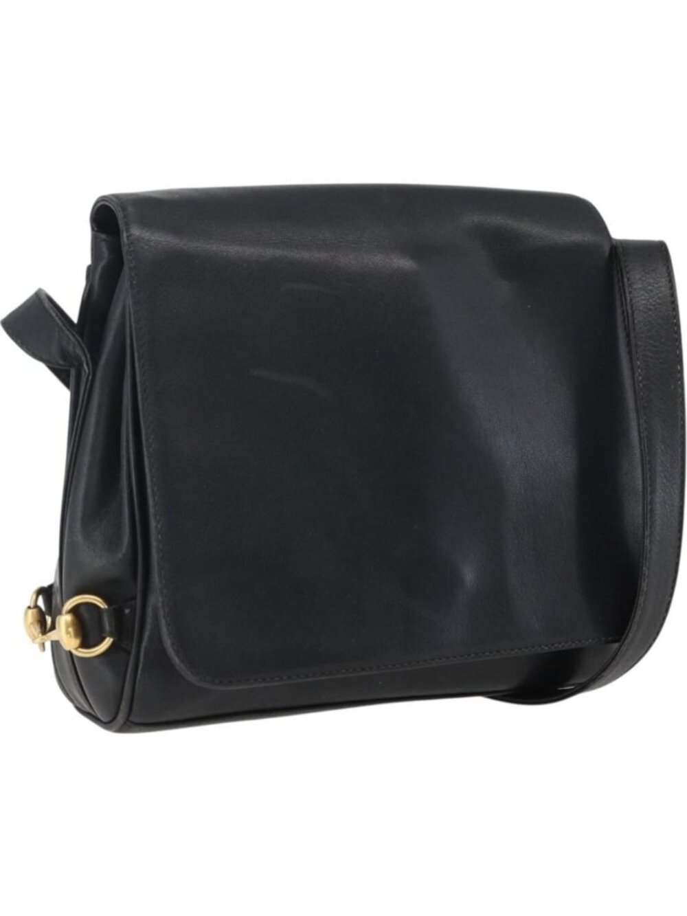 GUCCI Shoulder Bag Leather Black Silver 001 2214